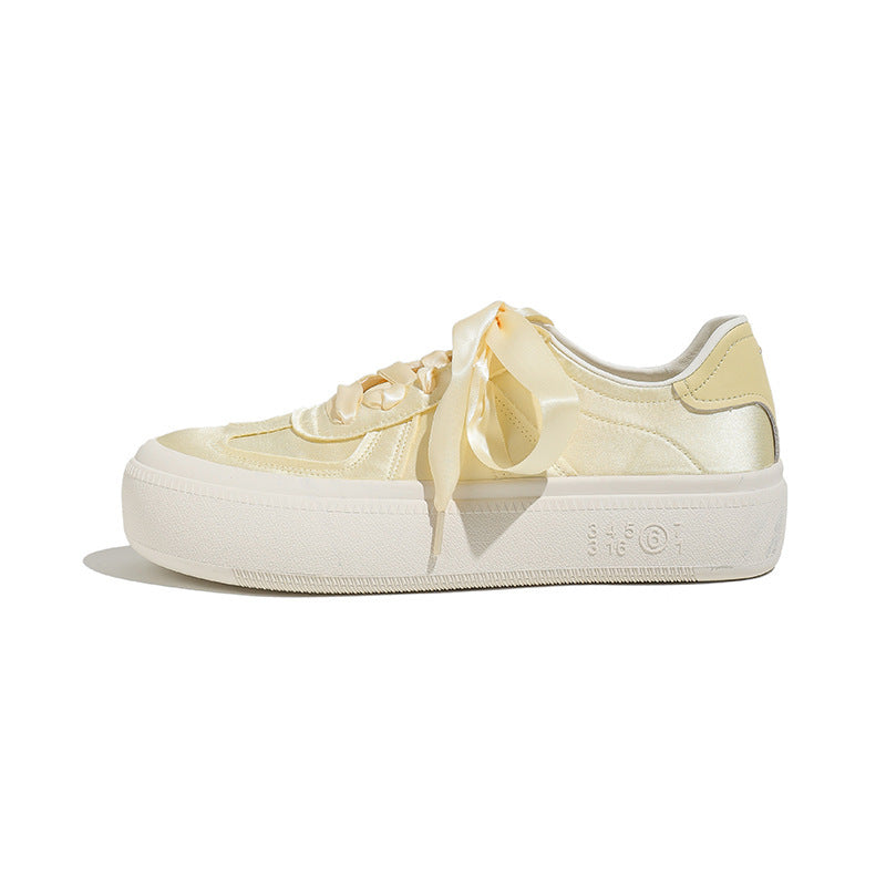 Women's For Sports Thin Round Head Silk Casual Shoes