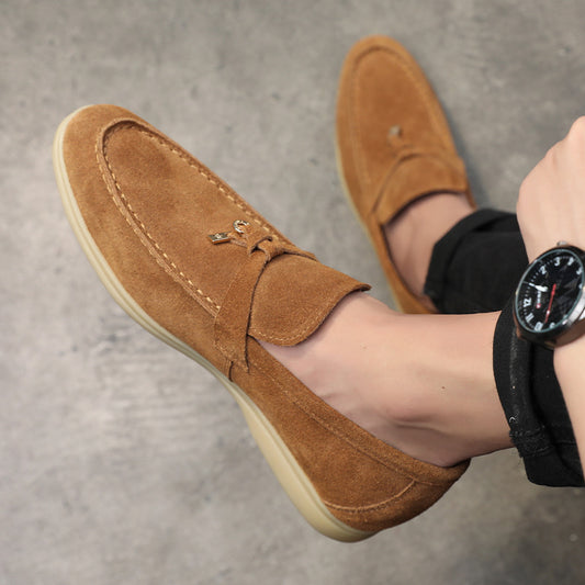 Men's British Style Tassel Advanced Slip-on Suede Leather Shoes