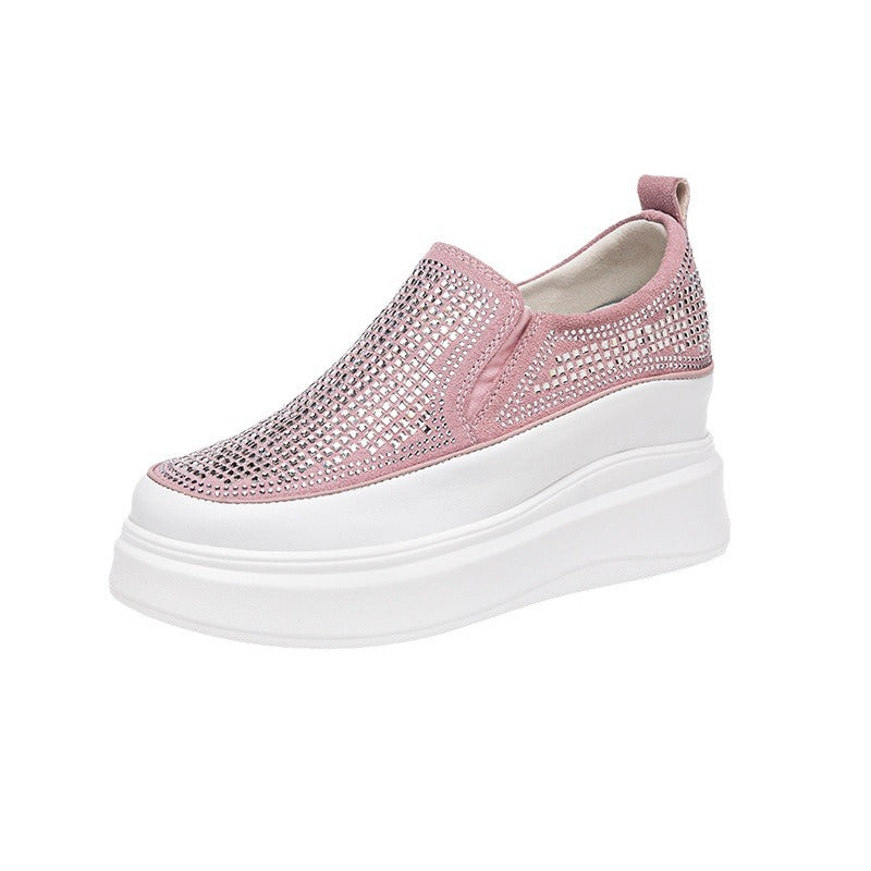 Women's Invisible Elevated Thick Bottom Small Size Loafers