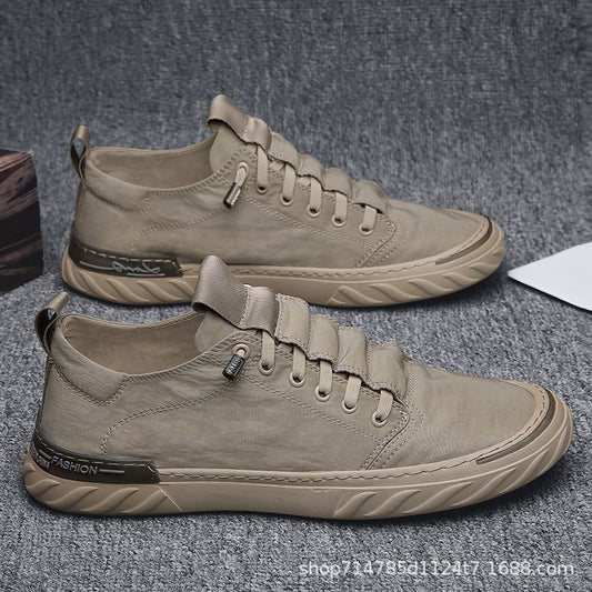 Men's Cloth Slip-on Lofter Deodorant Summer Silk Canvas Shoes