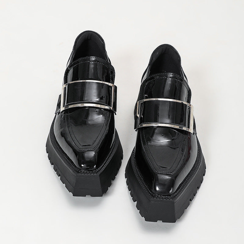 Women's Pointed British Style Vintage Metal Pumps Women's Shoes