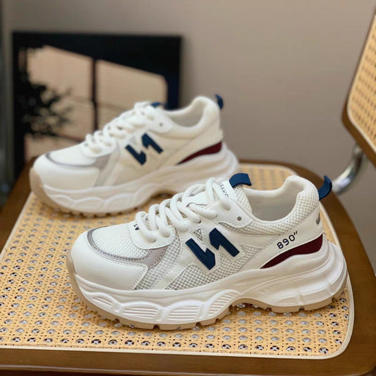 Summer Transparent Net Foam Bottom Dad Sneakers