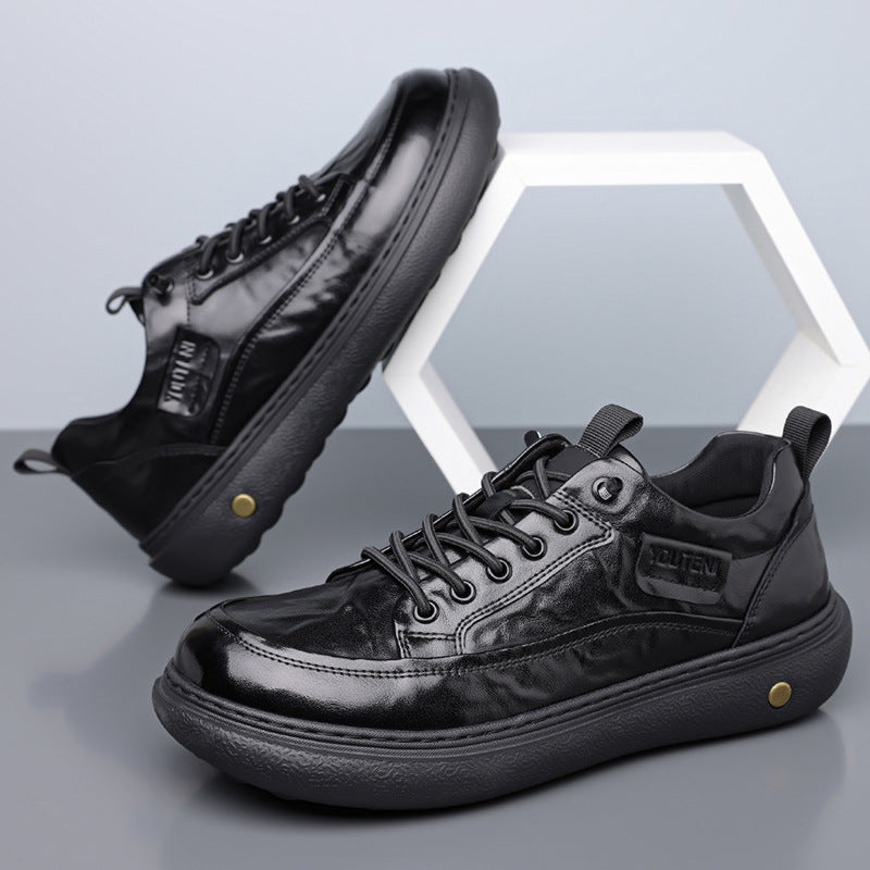 Men's Autumn Business Elastic Band Slip-on Fashion Trendy Men's Board Shoes