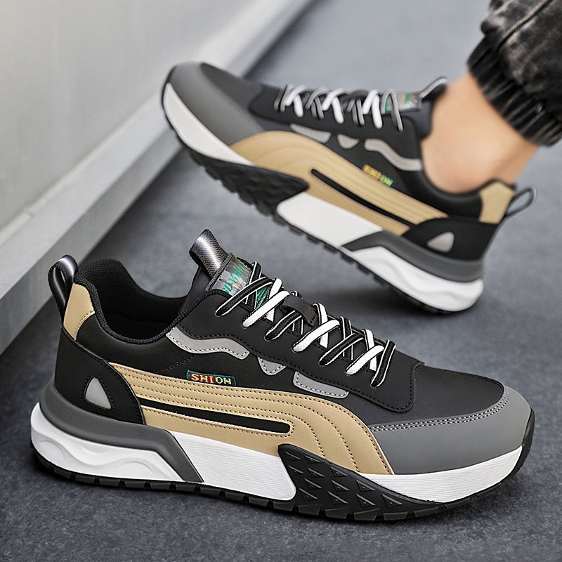 Men's Spring Versatile Waterproof Sports Running Platform Increased Men's Shoes