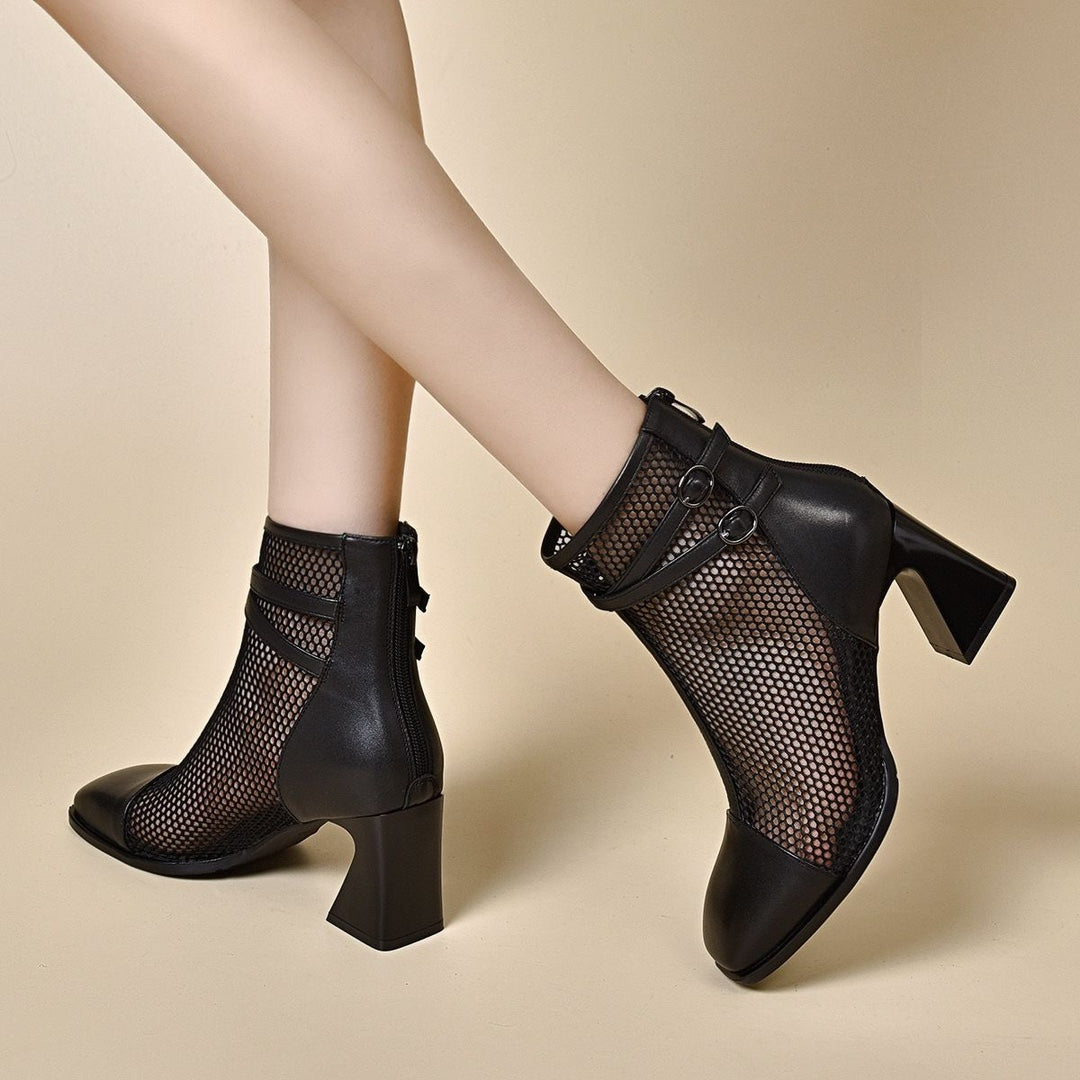 Women's Summer Martin High Mesh Hollow Ankle Heels