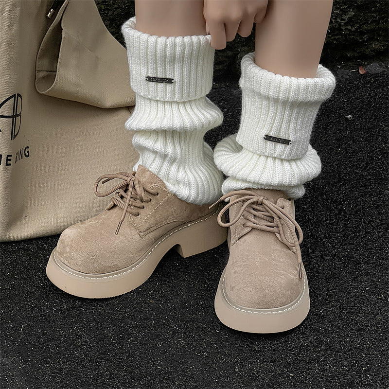 Men's American High Street Derby Big Head Leather Shoes