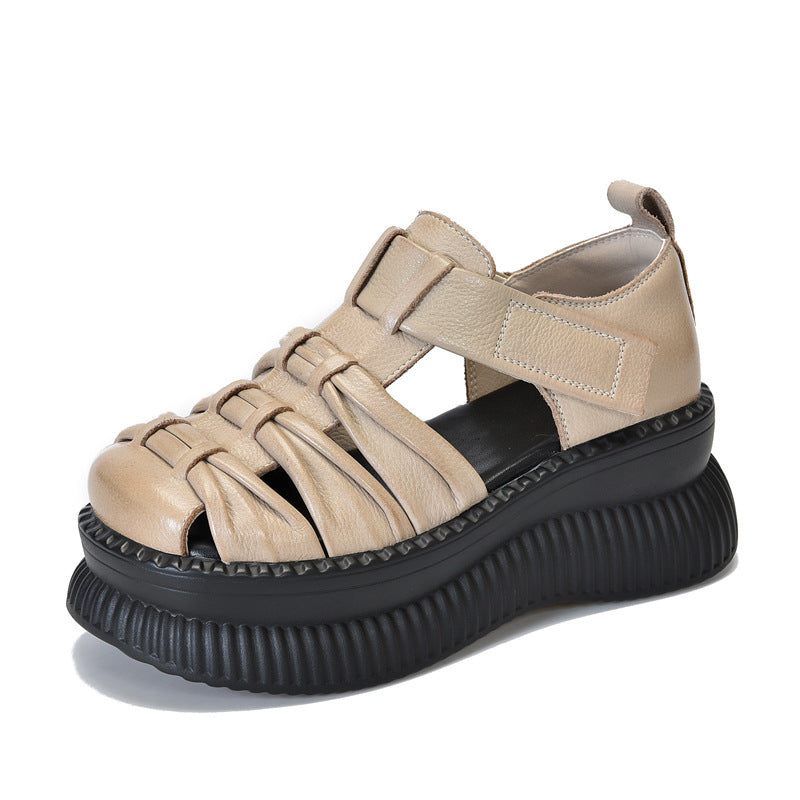 Women's Activity Price Closed Toe Hollow Roman Summer Retro Sandals