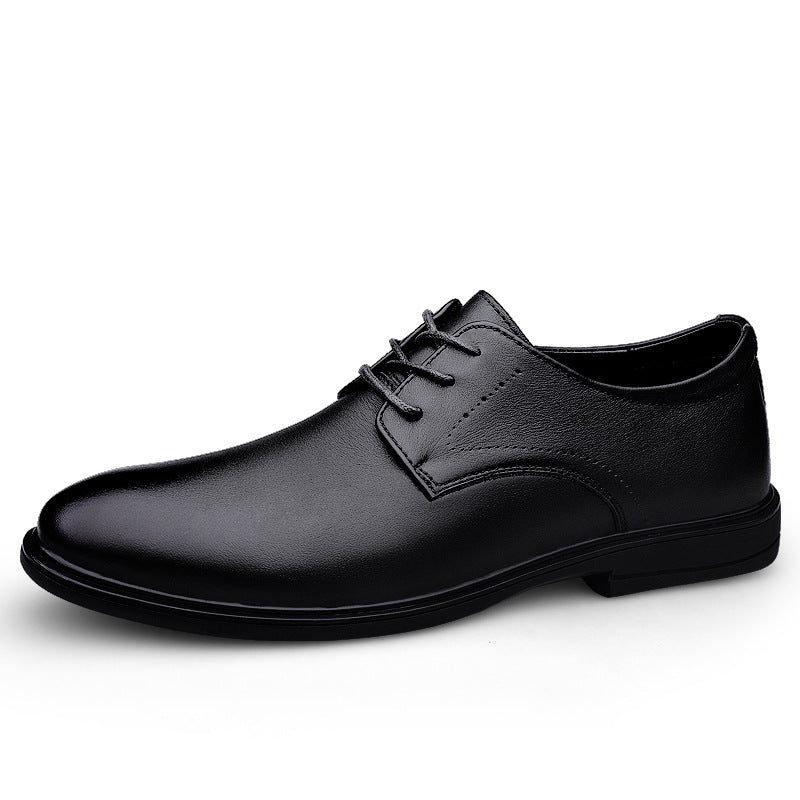 Men's First Layer Cowhide Formal Four Simple Men's Business Leather Shoes