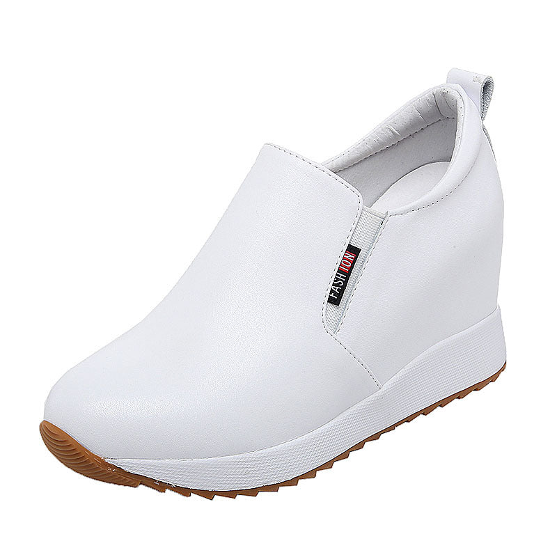 Women's Source Summer Hidden White Travel Slip-on Lazy Heels