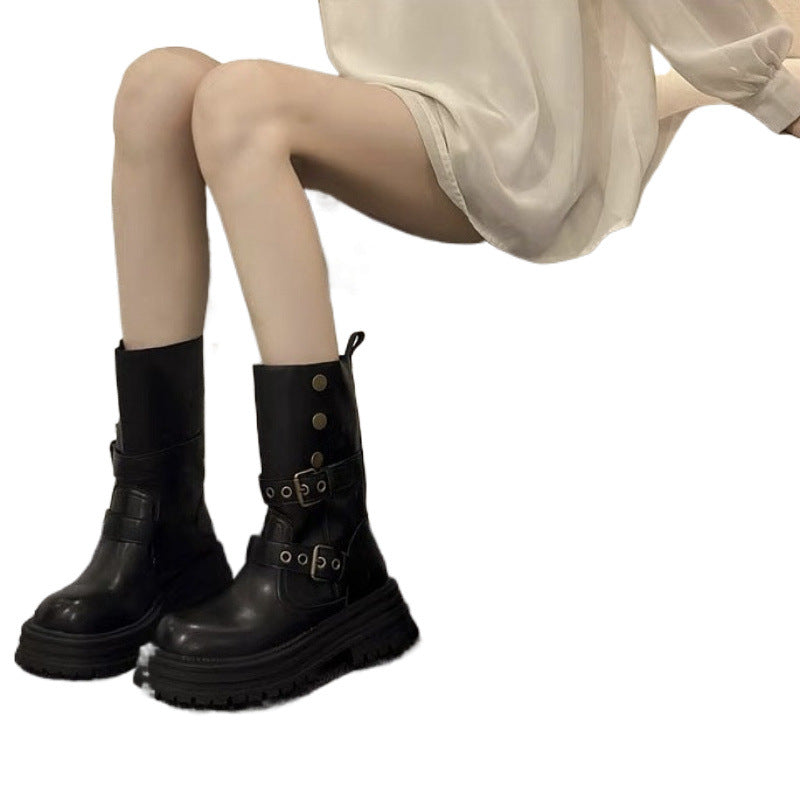 Women's Thick-soled Martin British Style Riding Veet Boots