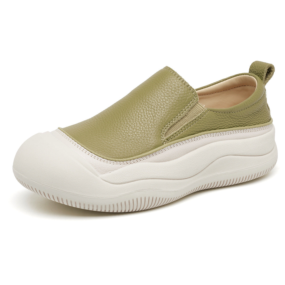 Women's First Layer Cowhide Spring Sports Style Comfortable Women's Shoes