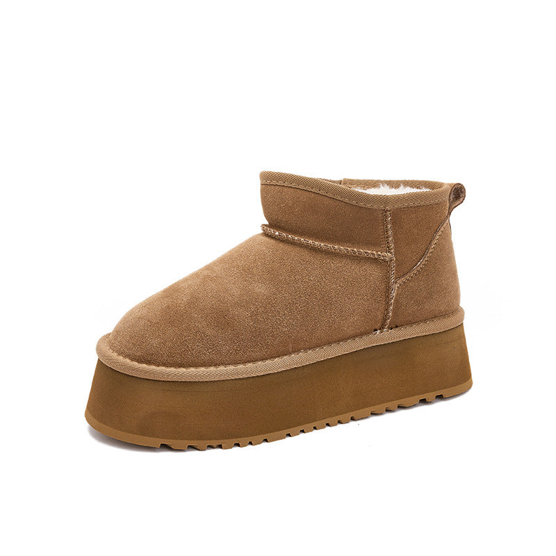 Female Fleece-lined Thickening Thermal Cotton Winter Boots