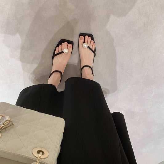Women's Mom Midsummer Moonlight Square Toe Pearl Sandals