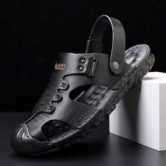 Men's Summer Closed Toe Beach Soft Bottom Sandals