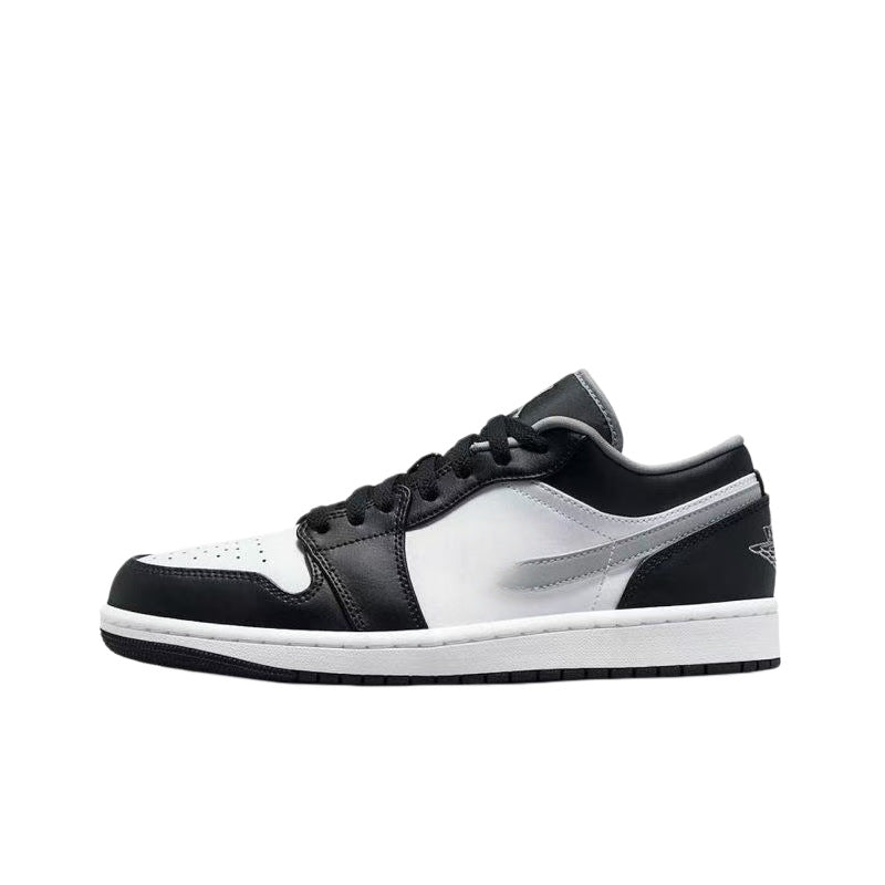 Women's & Men's Pure Original First Layer Cowhide Low Top Basketball Black Red Men's Board Shoes