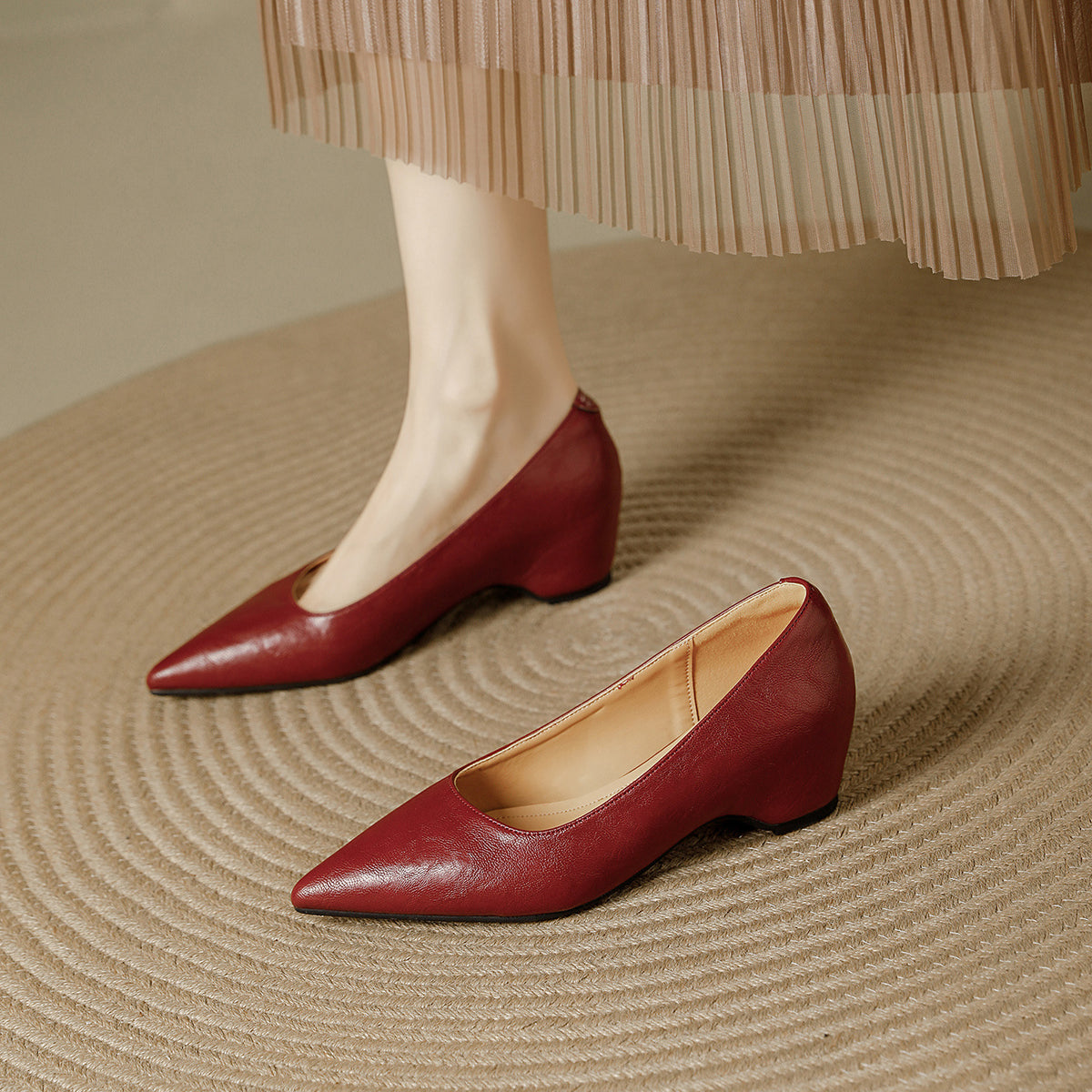 Women's Style Height Increasing Insole Lame Pumps Women's Fashion Shoes