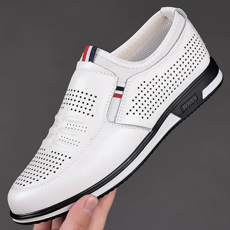Men's Height Increasing Insole Fashion Business Slip-on Leather Shoes