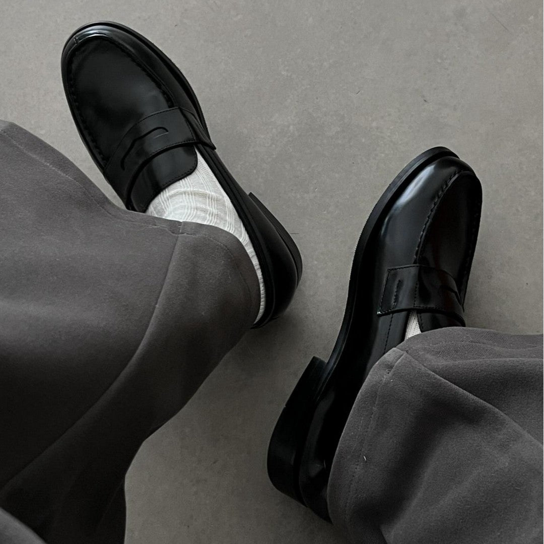 Men's Formal Business One Pedal Commuter Slip-on Platform Height Increasing Loafers