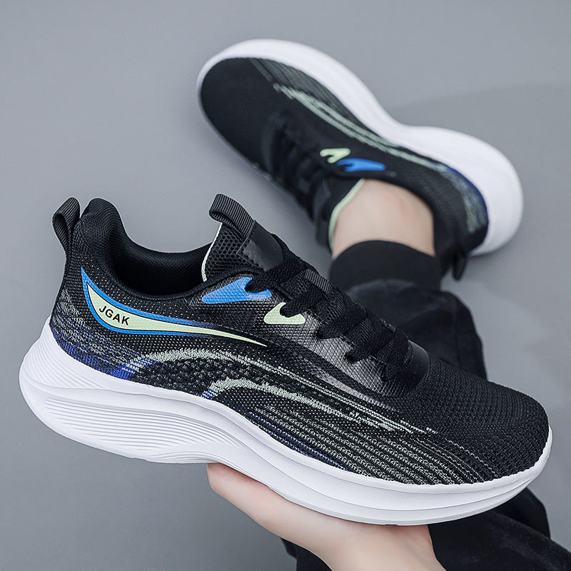 Men's Plus Size Trendy Flying Woven Mesh Sneakers