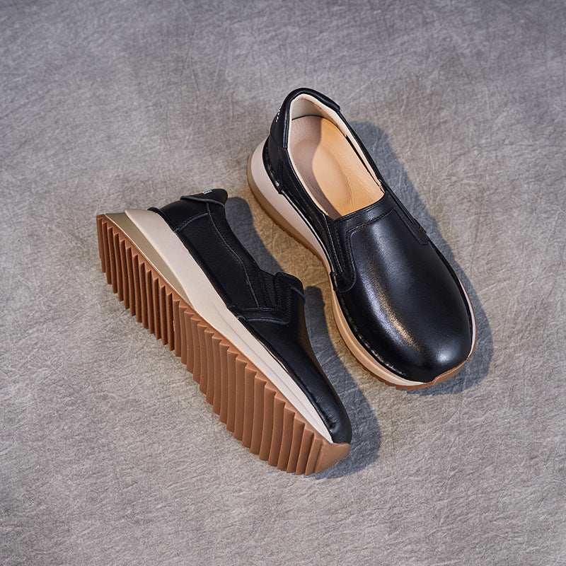 Women's Spring Slip-on Big Foot Size Pumps Casual Shoes