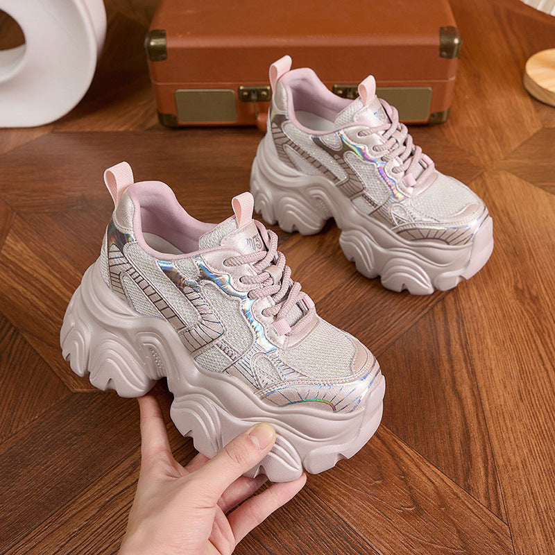 Women's & Men's Platform Dad Spring Mesh Small Height Sneakers