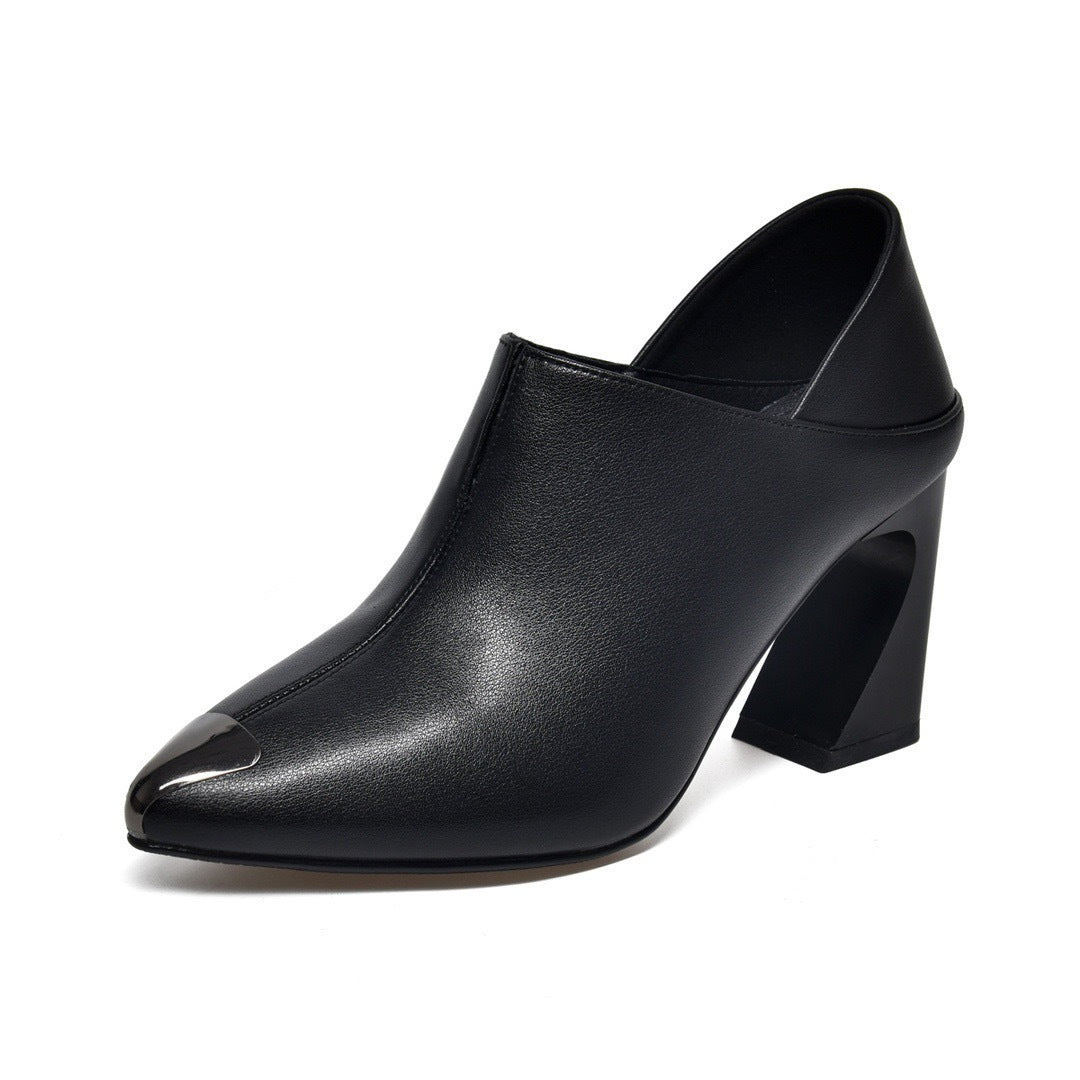 Women's Genuine Pointed High Korean Temperament Wild Women's Fashion Shoes