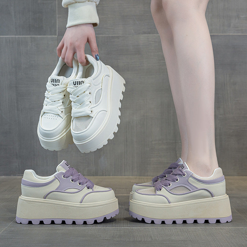 Women's Summer White Board Niche Muffin Small Sneakers