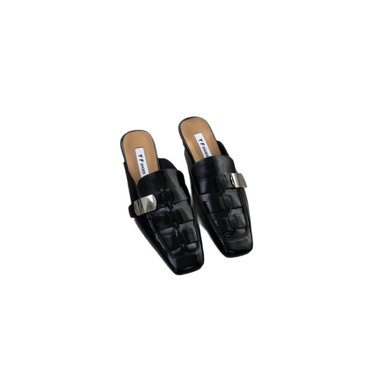 Women's Toe French Style Square Vintage Woven Sandals