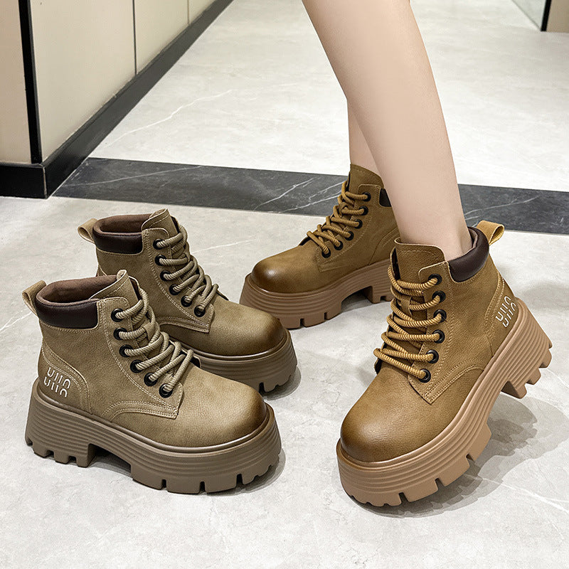 Women's Martin For Retro Motorcycle Thick Bottom Boots