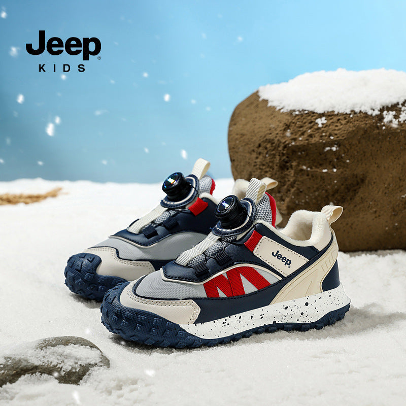 Children's Trendy Pretty Fleece-lined Waterproof Warm Kid's Sneakers