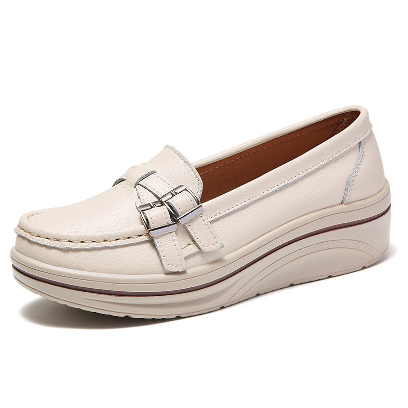 Women's Wedge Plus Size Slip-on Single-layer Round Casual Shoes