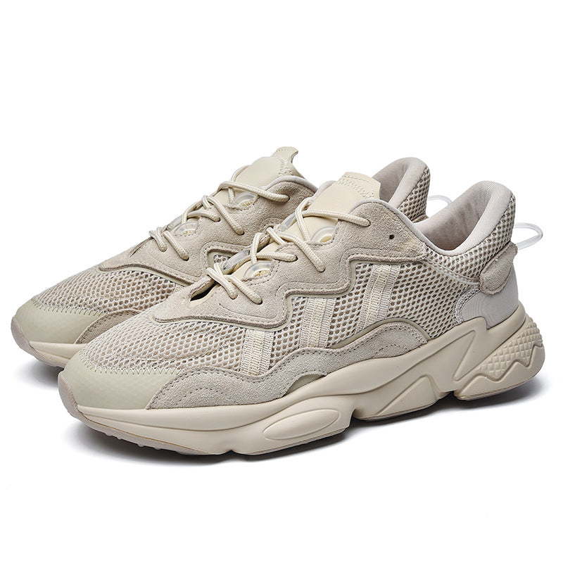 Men's Coconut Mesh Running Height Increasing Trendy Sneakers