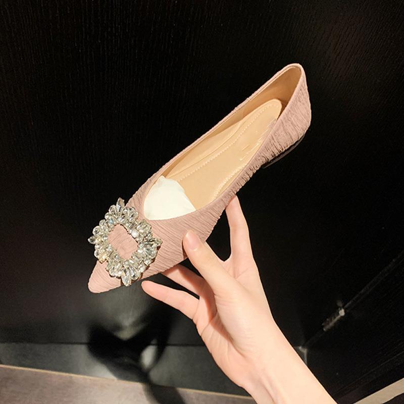 Women's Rhinestone Pointed Toe Shallow Mouth Fairy Women's Shoes