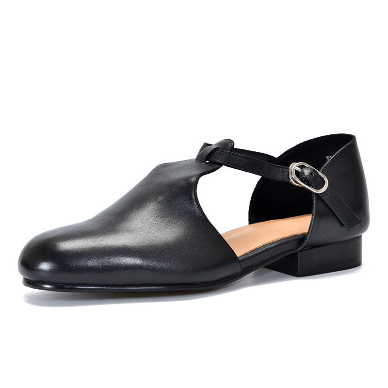 Women's Price Mary Jane Genuine Flat Hollowed Belt Sandals