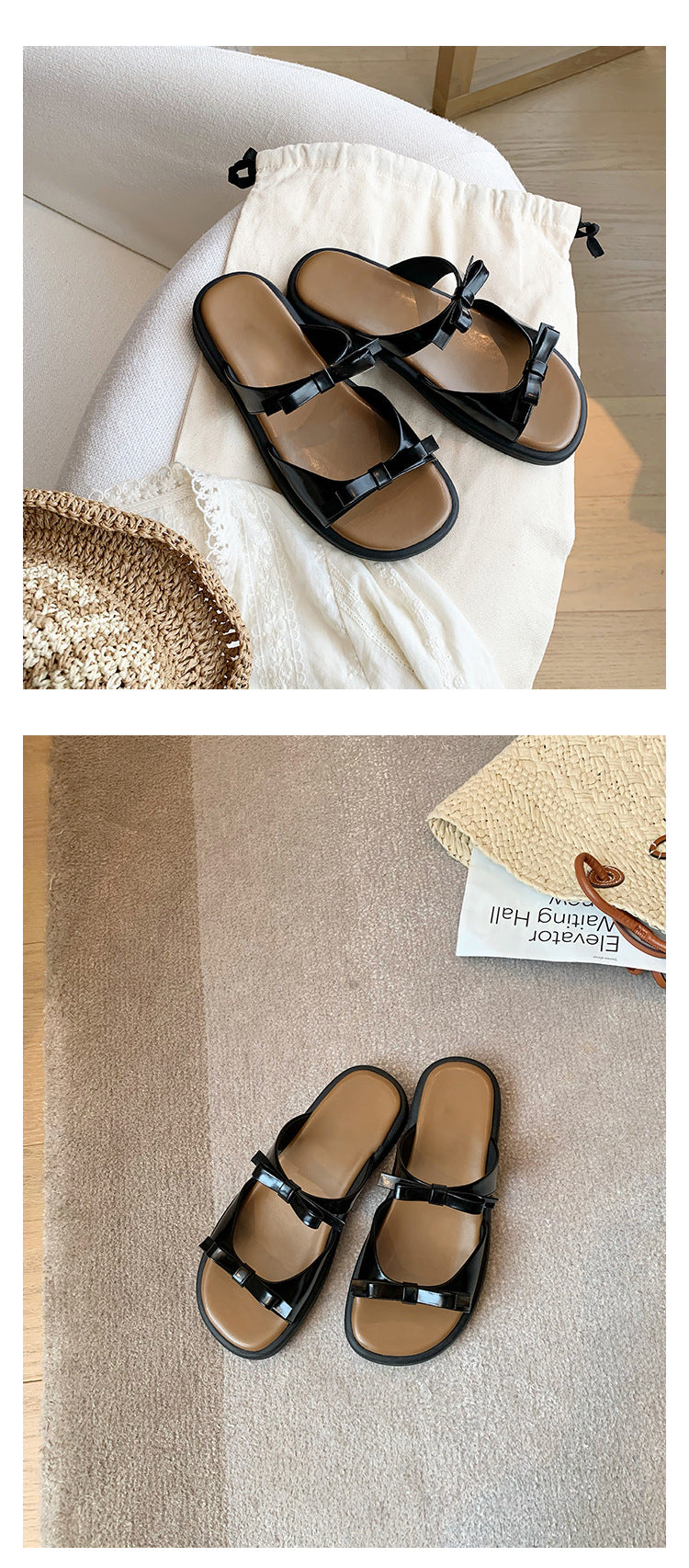 Women's Outer Wear High-grade Flat Summer French Sandals