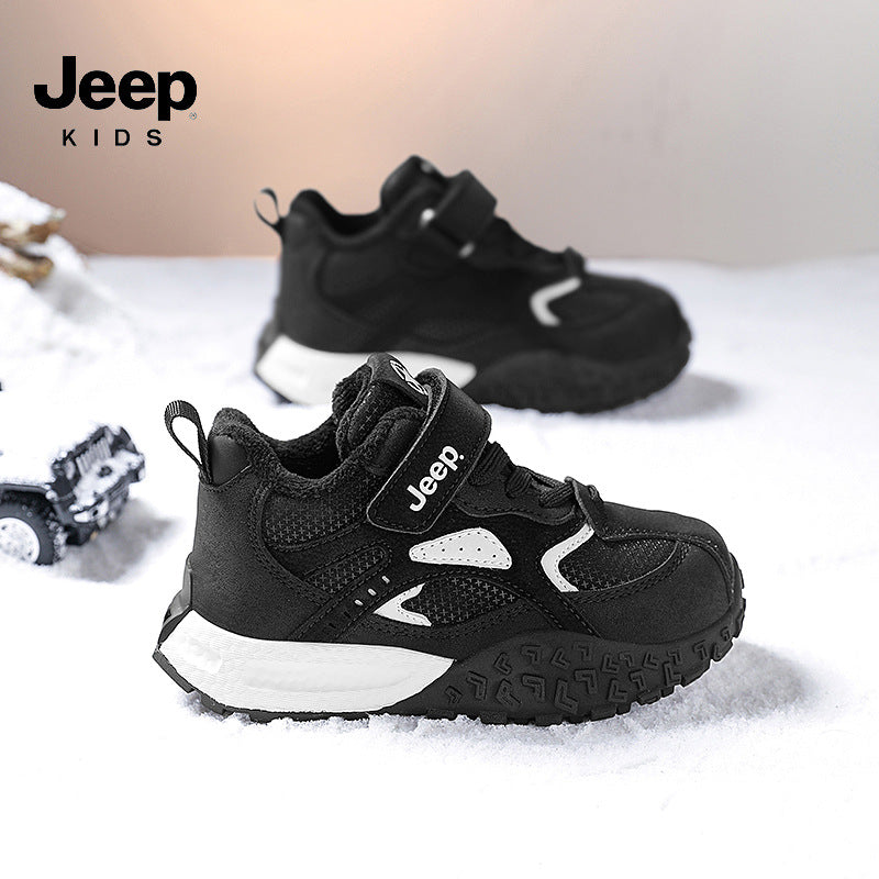 Children's Thin Cotton Fleece-lined Winter-proof Boys Kid's Sneakers
