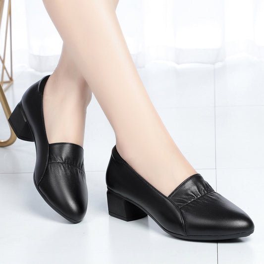 Women's Bottom Pumps Autumn Mid Shallow Mouth Casual Shoes