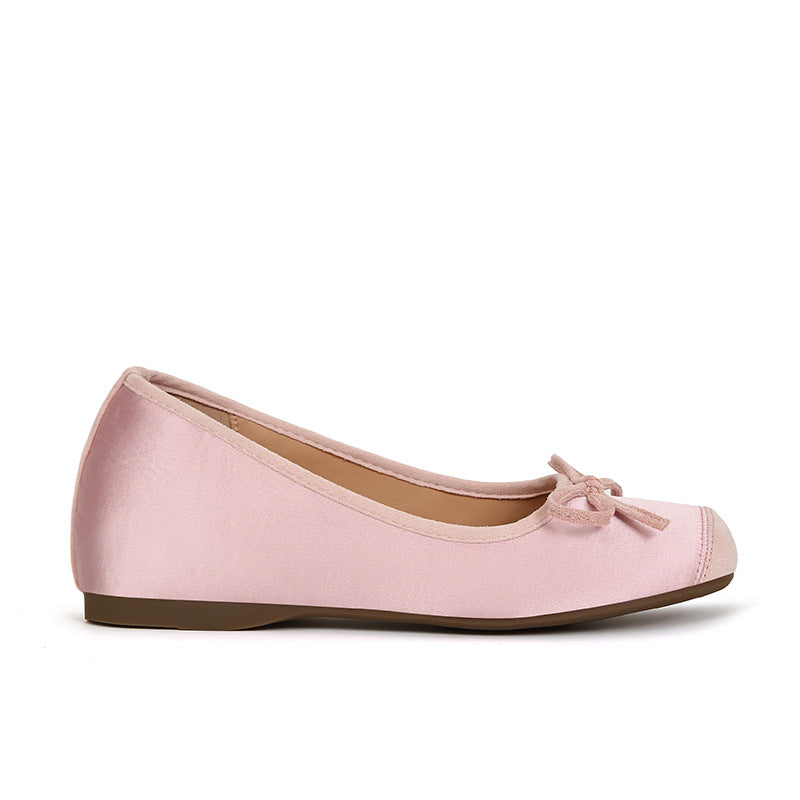 Women's Height Increasing Insole Bow Ballet Pumps Women's Shoes