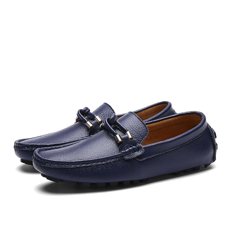 Men's Spring Genuine Lazy Slip On Breathable Casual Shoes