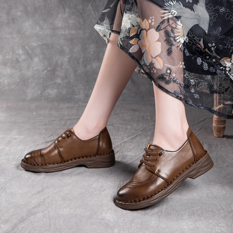 Women's Surface Retro Handmade Mom Autumn Deep Women's Shoes