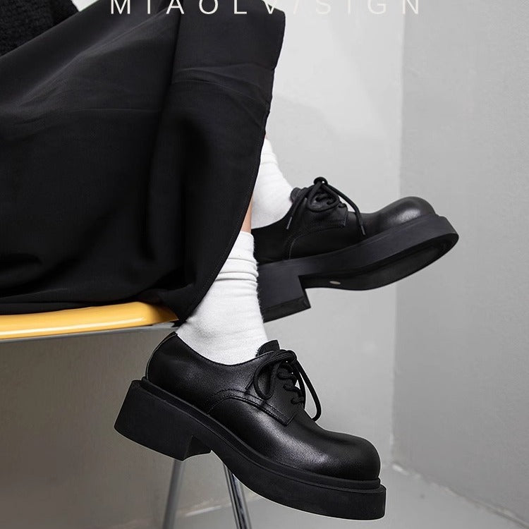Women's Nara High School Winter Retro Thick-soled Loafers