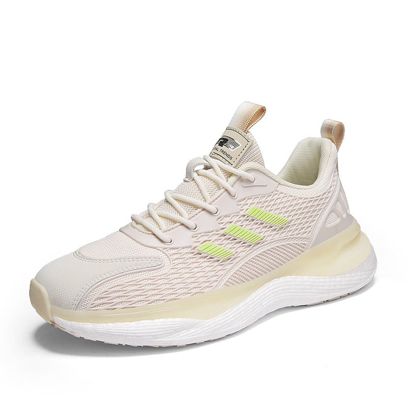 Men's Popcorn Breathable Mesh Surface Fashion Green Sneakers