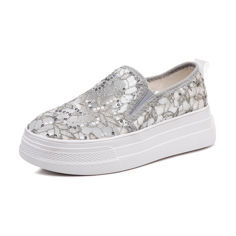 Women's Beads See Through Breathable Lightweight Fashion Loafers