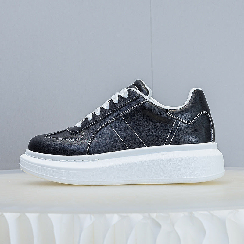 Women's Thick Bottom Spring Front Sports Round Casual Shoes