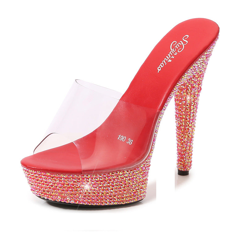 Trendy Glamorous Unique Rhinestone Yuan Cm Heels