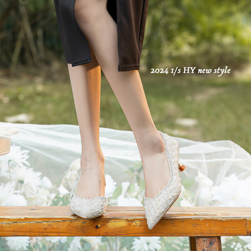 Bridesmaid Not Tired Feet Wedding Bridal Pumps Women's Shoes