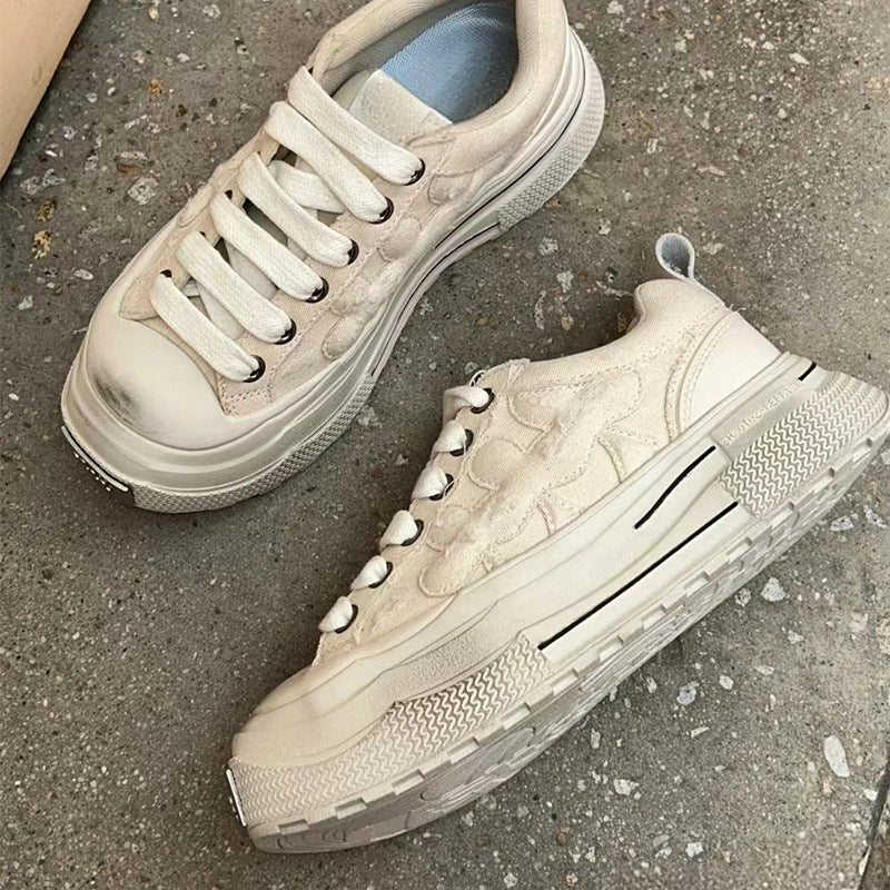 Women's Series Golden Goose Raise The Bottom Canvas Shoes