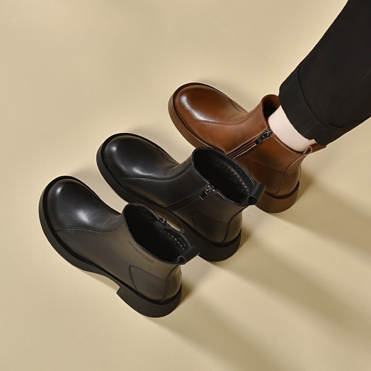 Women's Platform Ankle Thick Soft Bottom Joker Boots