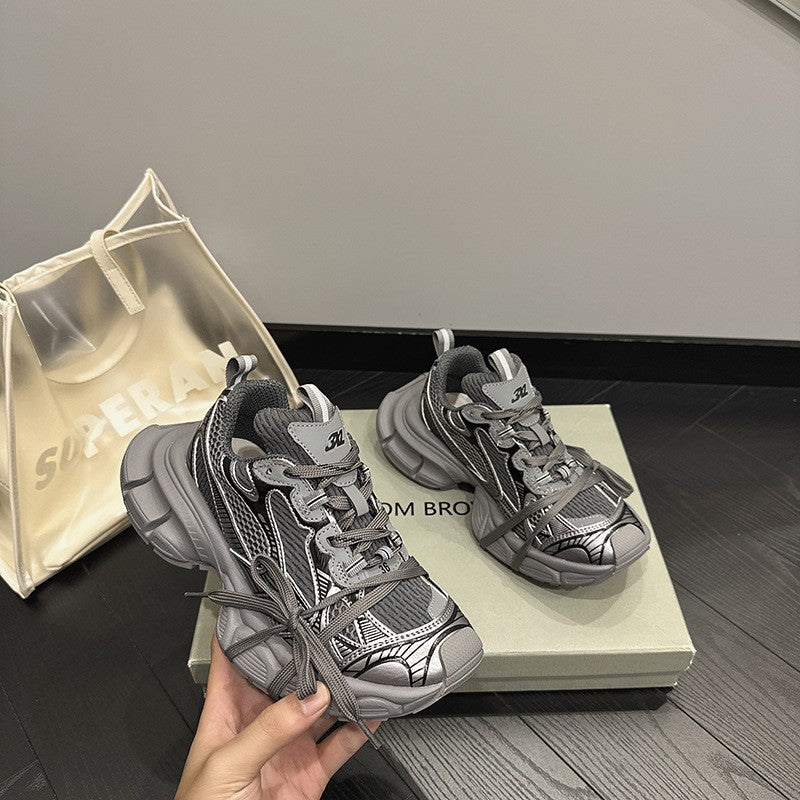 Women's & Men's Generation Dad Couple Retro Distressed Fashion Sneakers