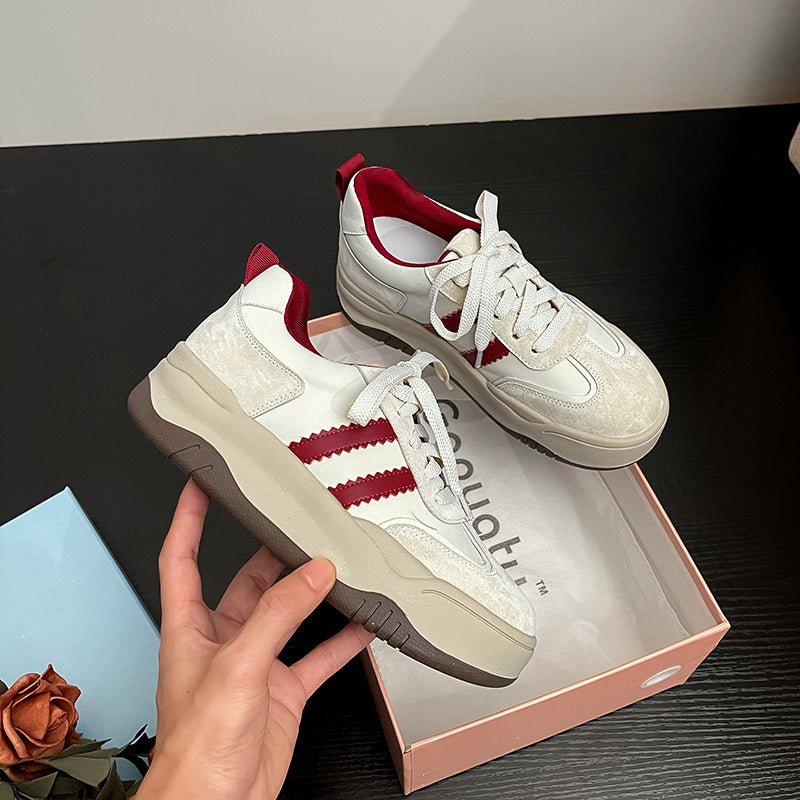 Women's Early Spring Invisible Inner Height Increasing Sports Moral Training Casual Shoes